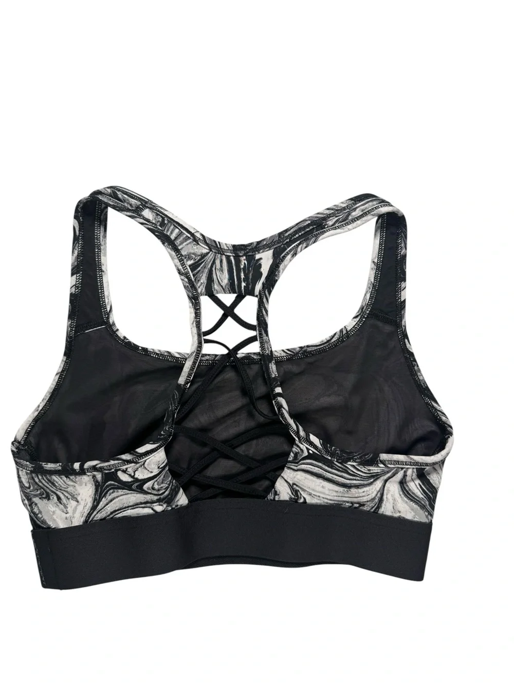 Victoria Sport Marble Print Racerback Sports Bra Small